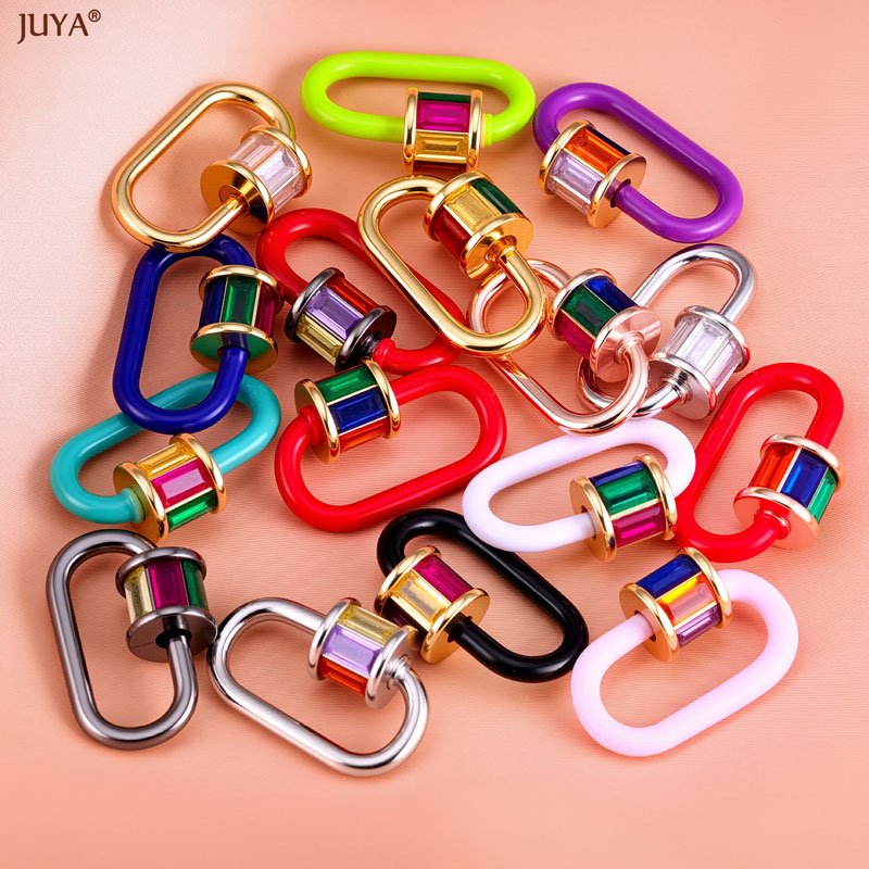 Jewelry Making Materials - Застежки-карабины JUYA Rainbow Crystal Enamel с