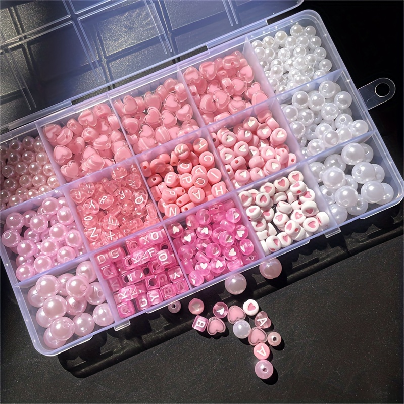 Jewelry Making Organizer - Набор из 10 розовых акриловых бусин