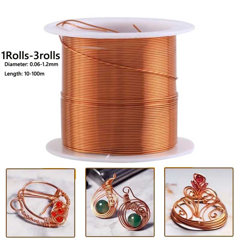 Jewelry Making Thread - 1-3 рулона мягкой медной проволоки для