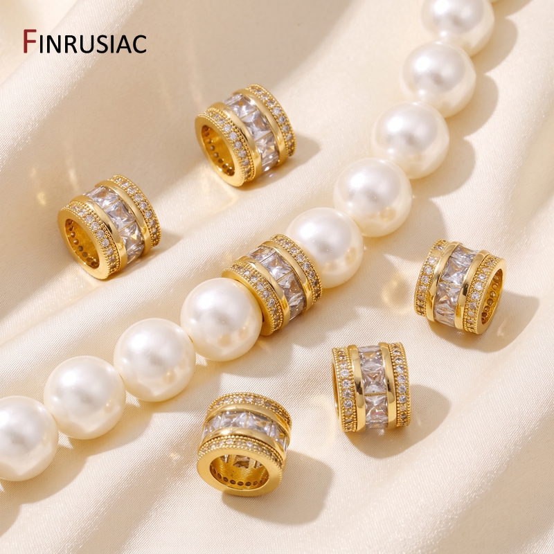 Crimp Bead Tube - Разделители для бусин,Позолоченные 18-каратным золотом латунные