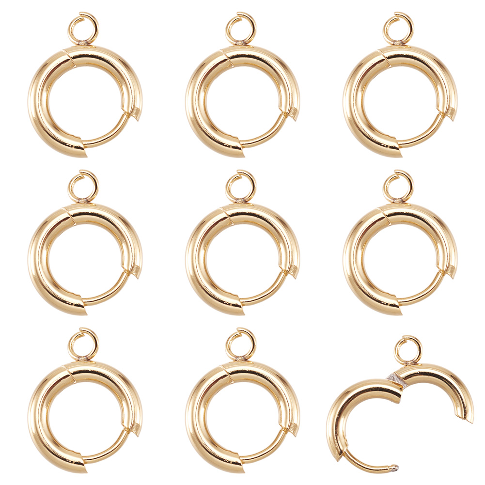 Jewelry Making Hoops - 10 шт. круглых швенз-крючков из нержавеющей