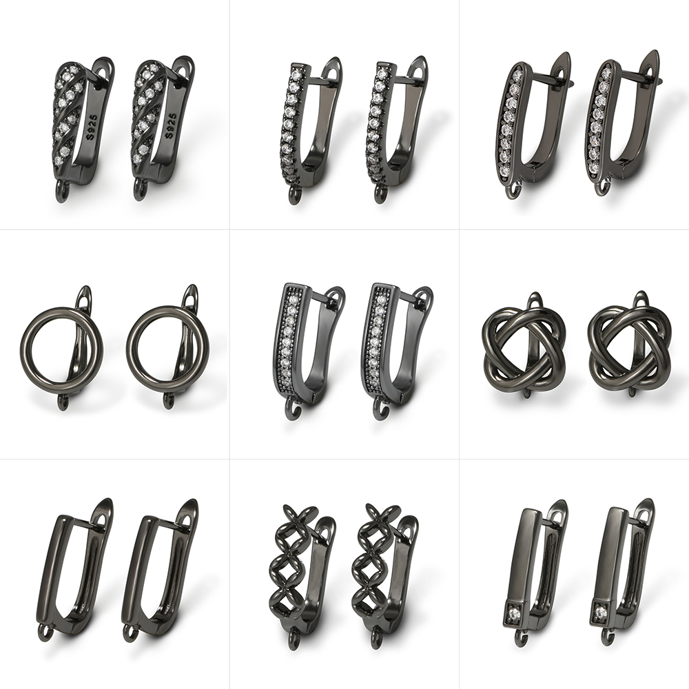 Jewelry Making Materials - YANASI 1 пара черных латунных швенз