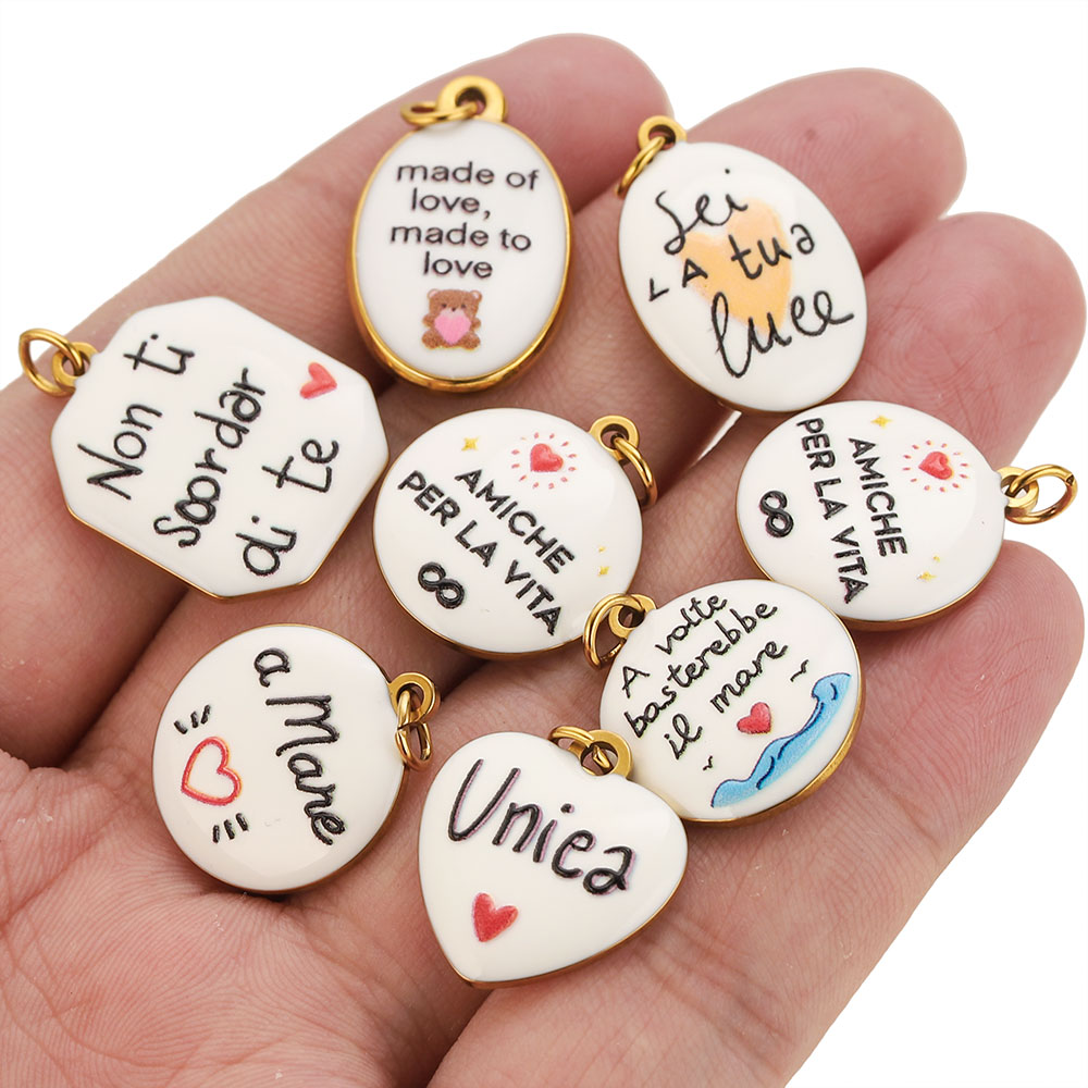 2 шт. подвесок из нержавеющей  – обзор и цена Jewelry Making Quotes