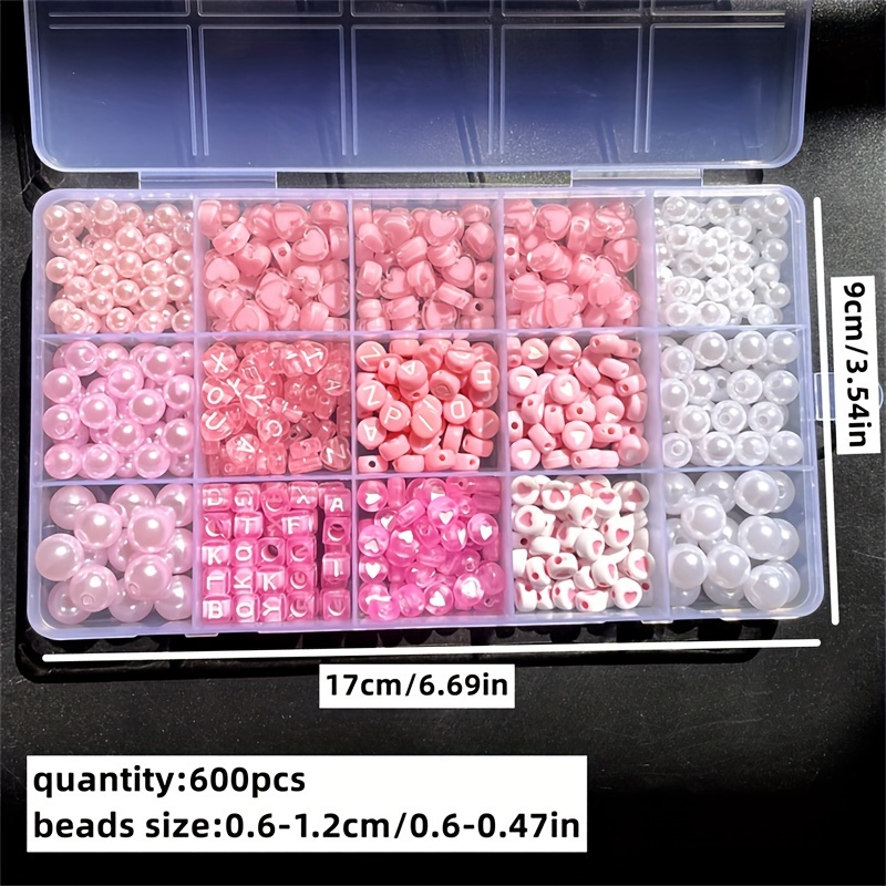 Набор из 10 розовых акриловых  – обзор и цена Jewelry Making Organizer