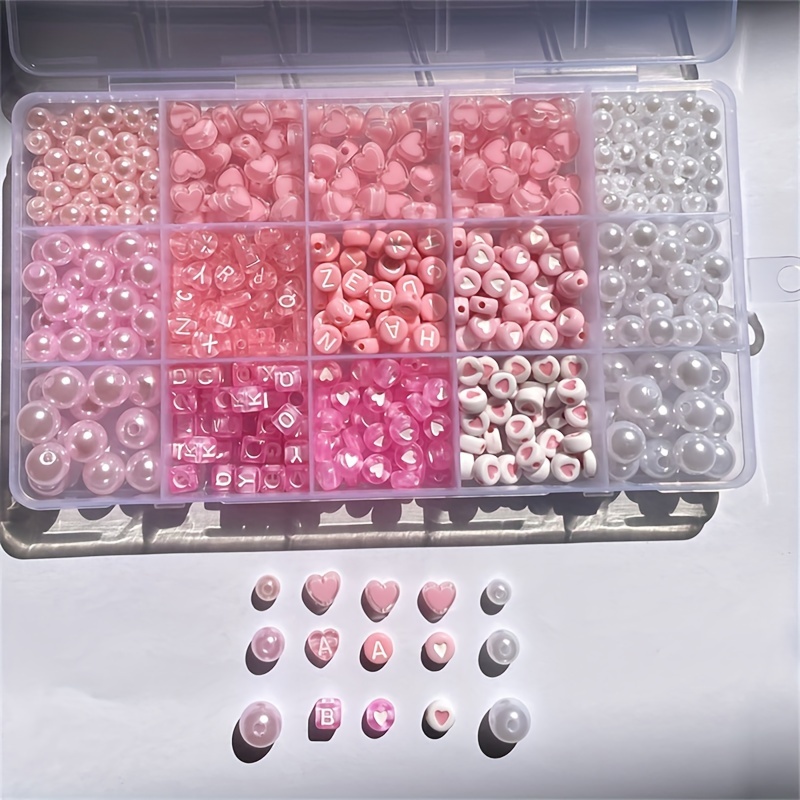 Набор из 10 розовых акриловых  – обзор и цена Jewelry Making Organizer