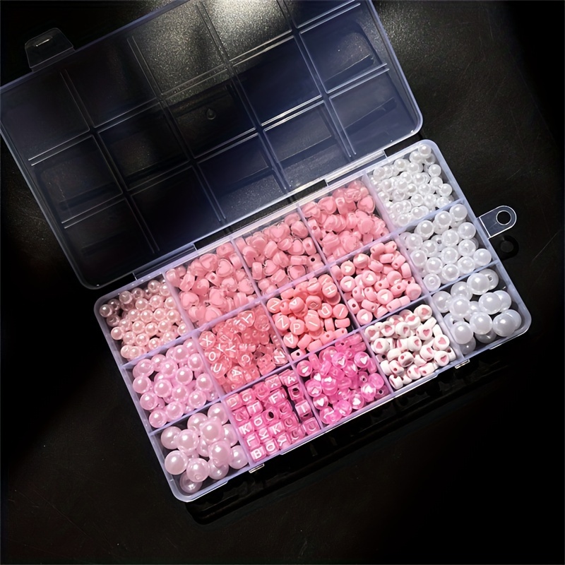 Набор из 10 розовых акриловых  – обзор и цена Jewelry Making Organizer