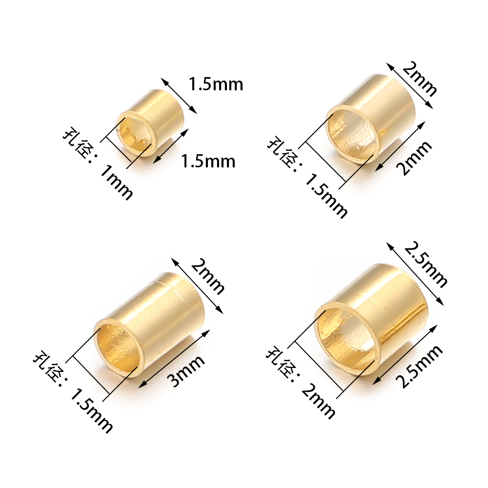 50-100 шт. 1,5-2,5 мм Золотист – обзор и цена Crimp Bead Tube