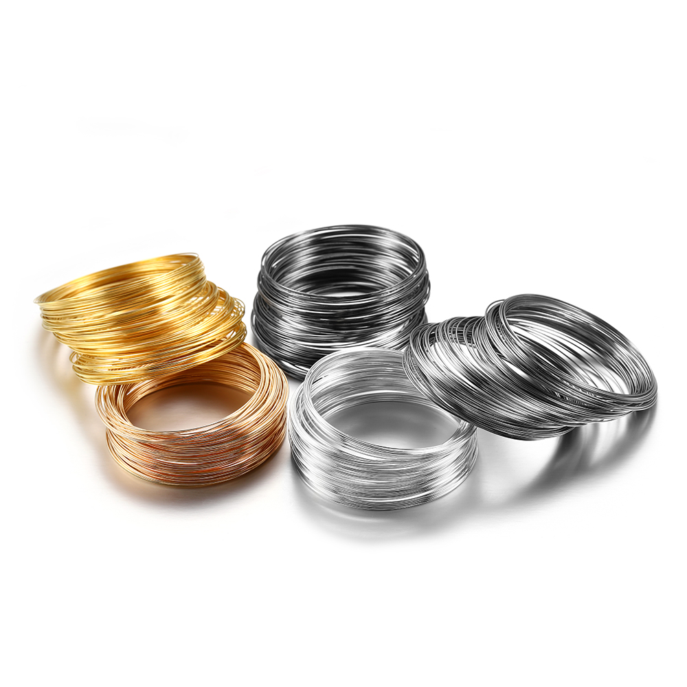 100 петель/лот 0,6 мм, серебро – обзор и цена Memory Wire Bracelet