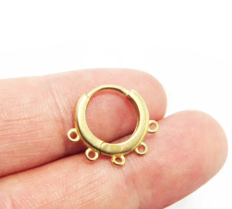 10 шт. латунные обручи для уше – обзор и цена Jewelry Making Hoops