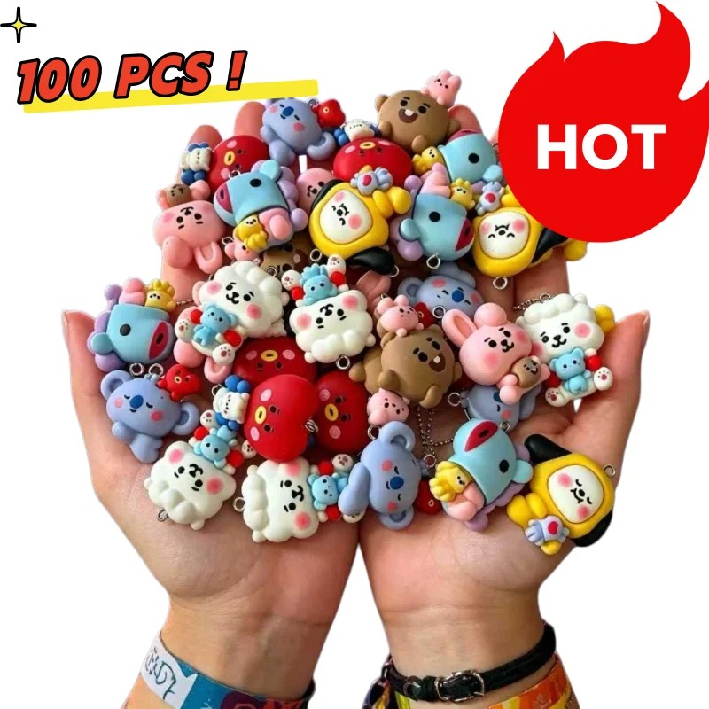 7 шт. смоляных мультяшных шарм – обзор и цена Jewelry Making Accessories